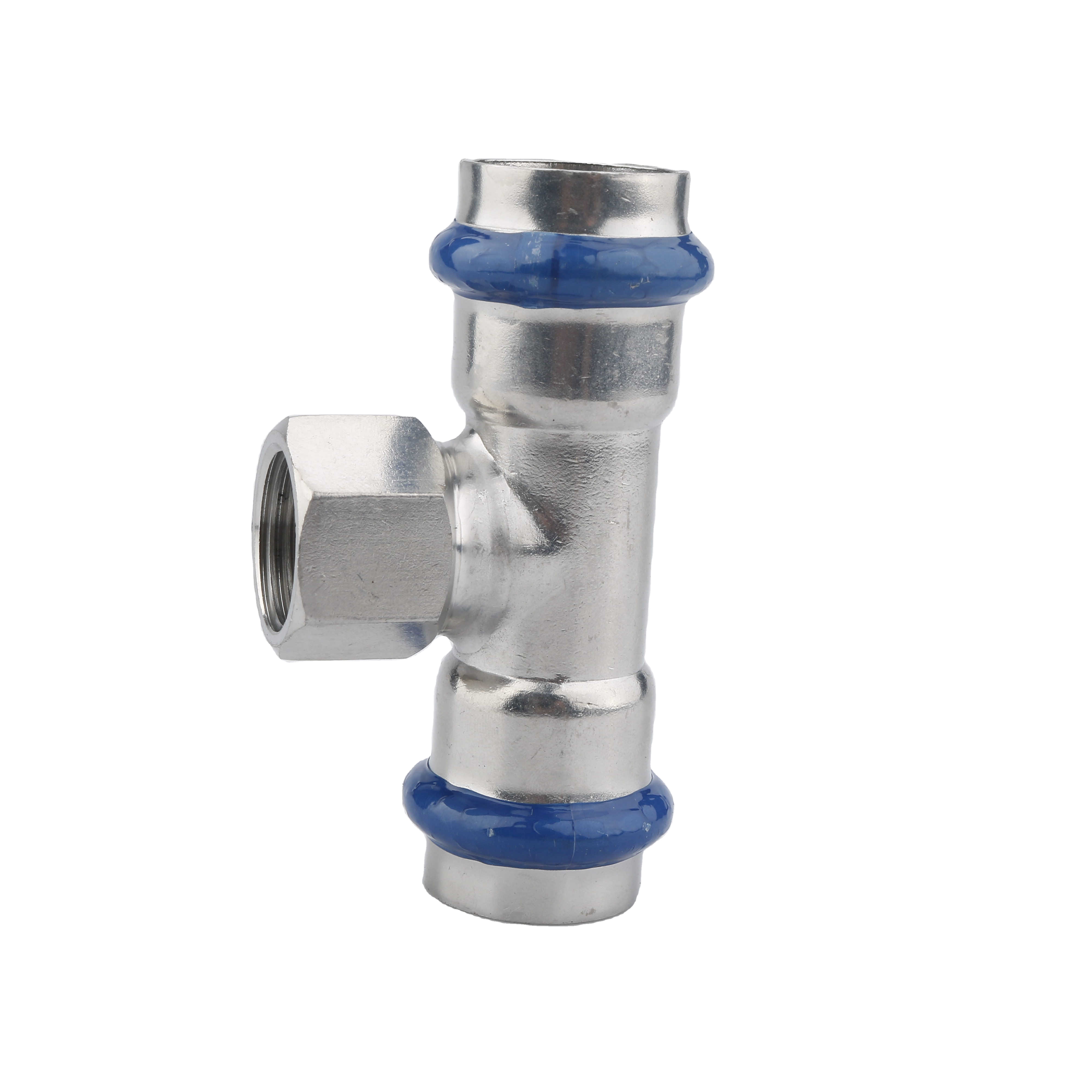 OEM Support Universal Fittings 15mm-54mm Stainless Steel Press Fittings female Tee