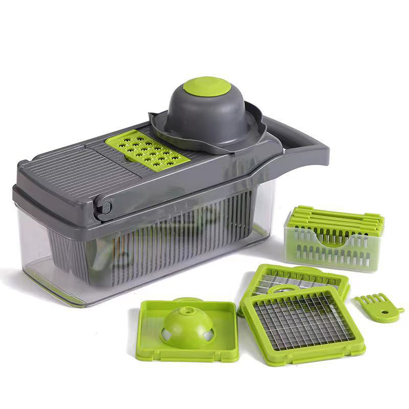 Hot Selling Multifunctional Stainless Steel Kitchen Slicer Small Vegetable Cutter and Chopper for Salad Handheld Features