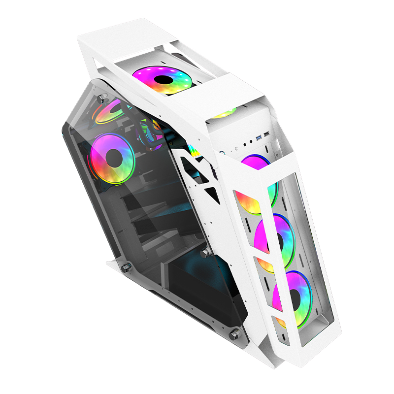 Special case 7 fans with lamp pannel special cases