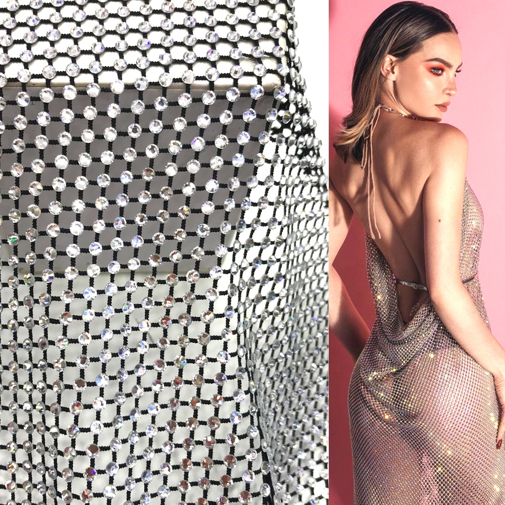 S274 SS16 мягкая стрейчевая ткань из горного хрусталя, сетка из хрустальной ткани, сетка из горного хрусталя для платья, стеклянная сетка из горного хрусталя