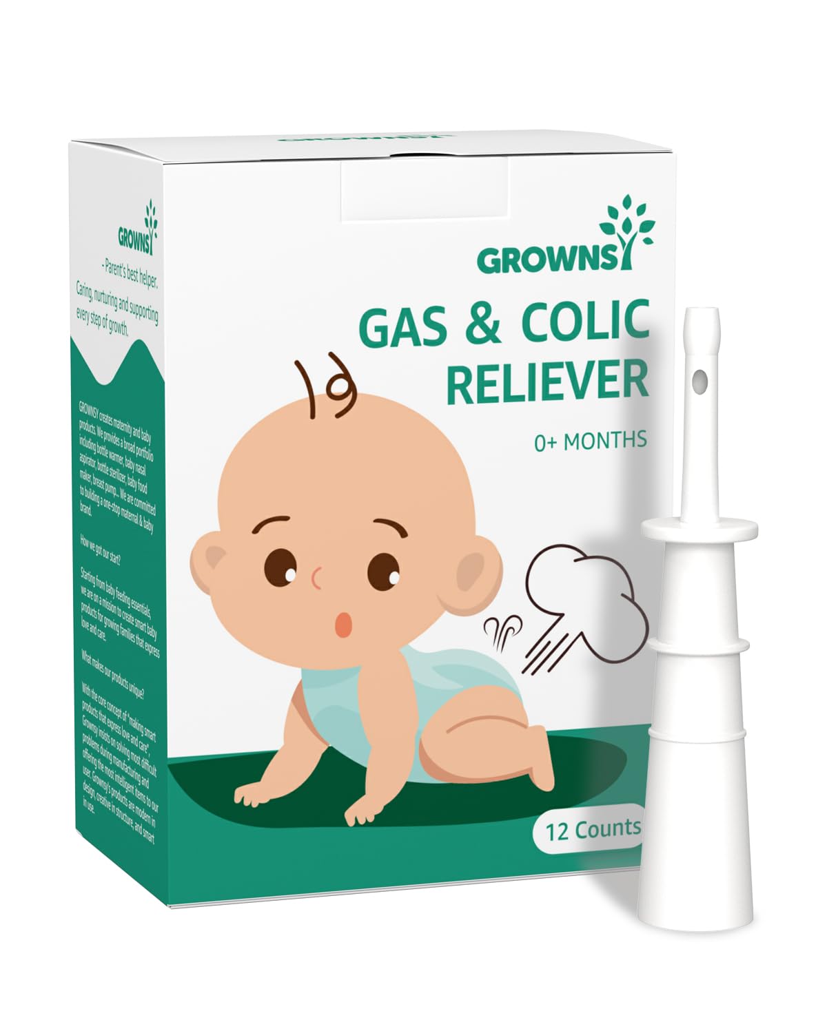 Baby gas release to relieve infant colic and constipation baby home gas reliever 12 pieces