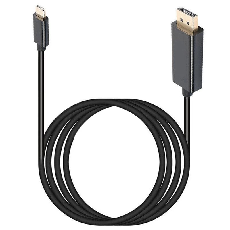 Переходник USBC Type-C на Displayport DP «штырь-штырь» 4k, кабель преобразователя 1080P, переходник для ПК, дисплея, проектора ноутбука, 1,8 м
