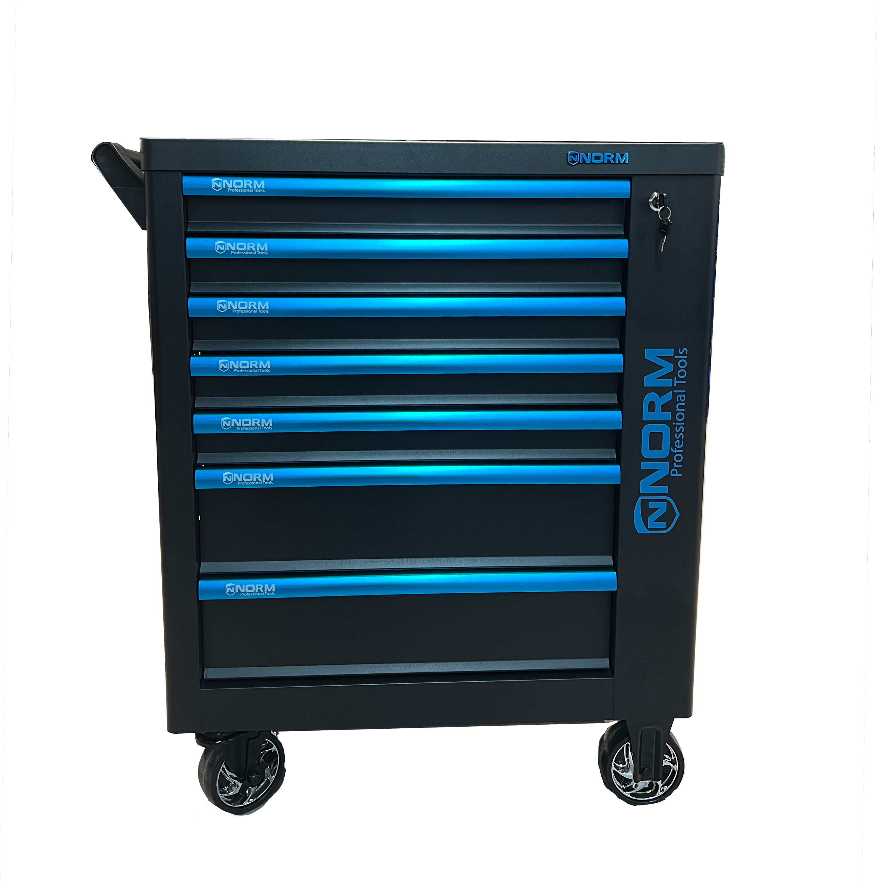 7 Drawers Trolley With 6 Layer  CRV Hand Tool Sets Cheap Workshop Tool Box And Garage Storage Rolling Box Cabinet