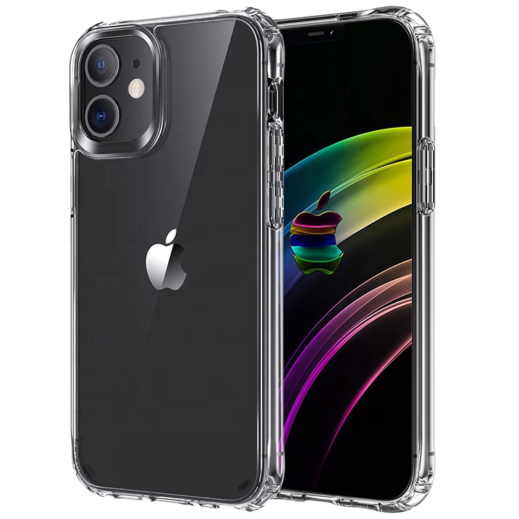 Прозрачный чехол для iPhone 12 13, акриловый бампер из ТПУ, гибридный противоударный Прозрачный чехол для телефона iPhone 12 Pro Max