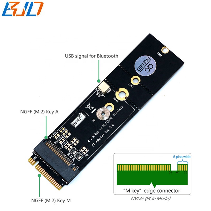 M.2 ключ-адаптер модуля Wi-Fi Bluetooth к NGFF M2 M-Key конвертер Riser Card для Intel 7265/8260/8265/9060 Wifi карты