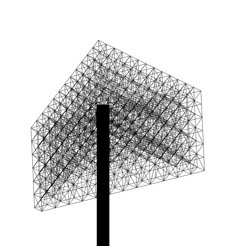 LF Steel Structure Space Frame Outdoor Billboard Structure