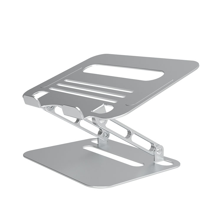Foldable Computer Stand Metal Aluminum Alloy Desktop Notebook Holder, Universal Portable Height Adjustable Laptop Stand