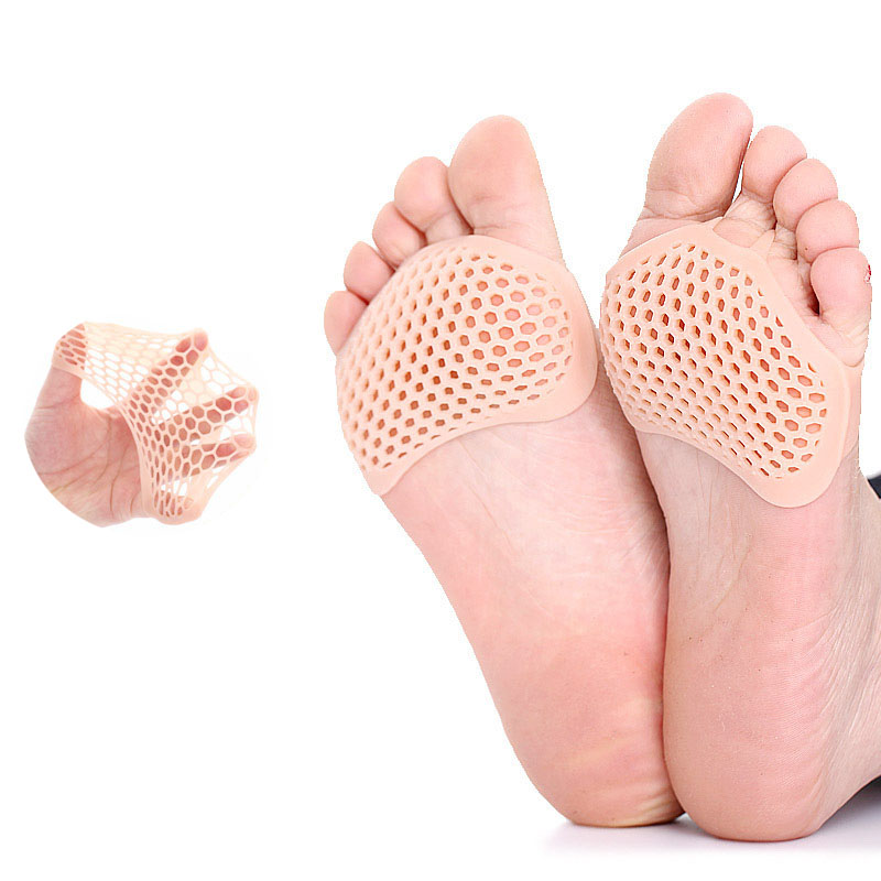 Best Sale Breathable Foot Care Soft Silicone Relieve Pain Forefoot Pad Cushion Insole for Foot Gel Honeycomb Front Foot Pads