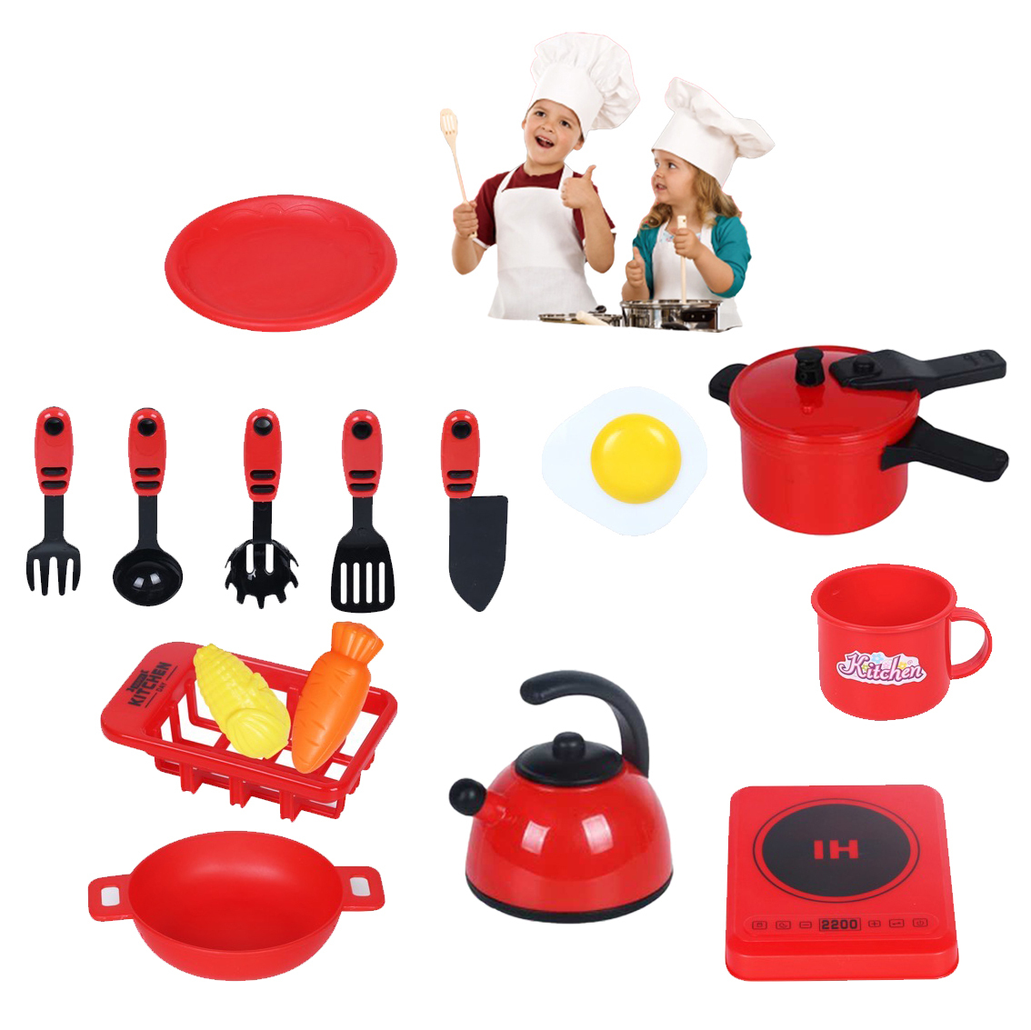 Mini Diy Pretend Play Kitchen Accessories Toy Kitchenware Cook Toy Mini Simulation Kitchen Tool Gas Stove Frying Pan Play Set