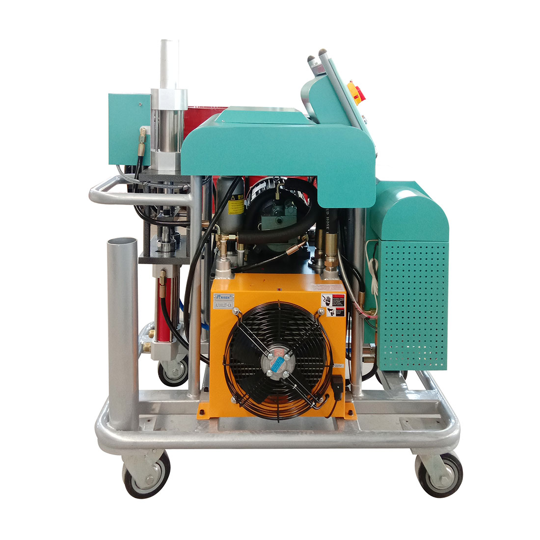 Hydraulic portable polyurea spray machines