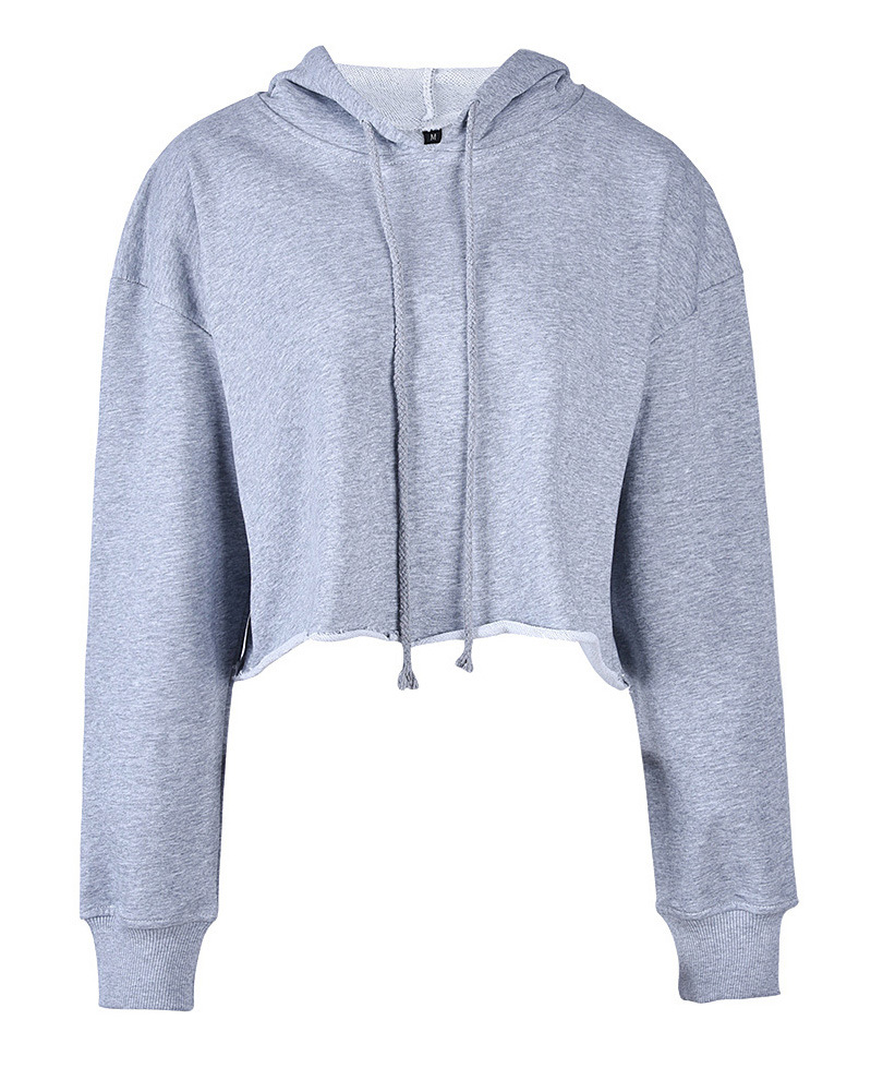 Fashion Cheap crop top hoodies set wholesale Printing Sweater Logo womens hoodies sweatshirts