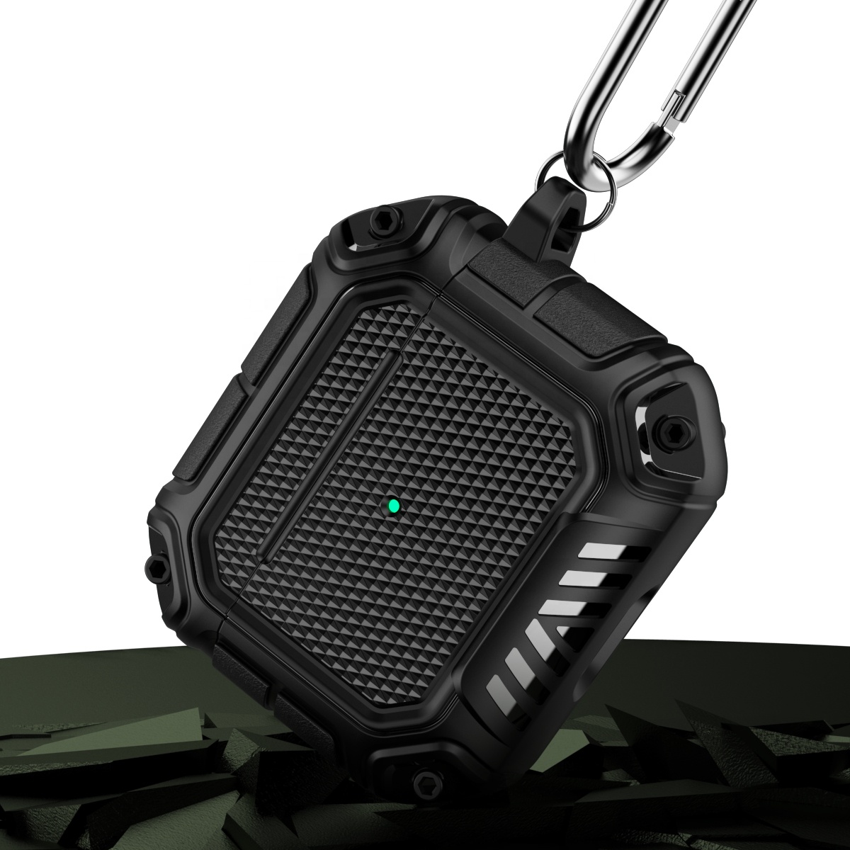2021 New Cover For Apple Airpods pro Case Carbon Fiber tpu Earphone Accessories Wireless Cover For Airpods 2 3 Case With Hook