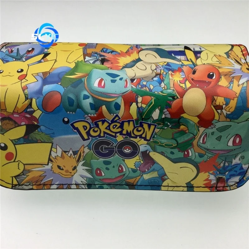 Pokemoned pen Bag Pokemoned plus Auror card storage bag Pikachu pencil case for boys and girls students