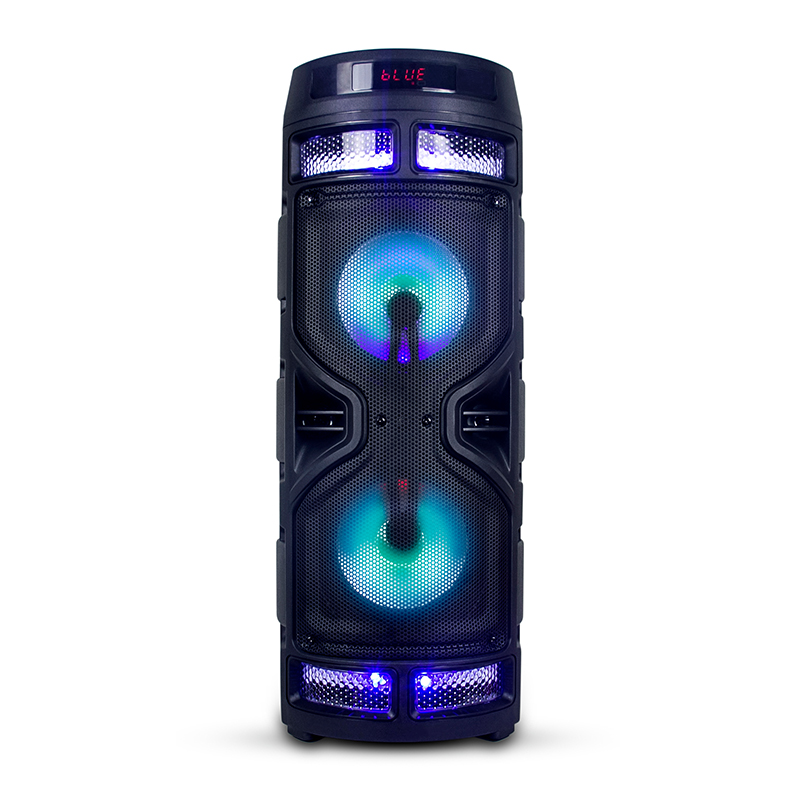 Высококачественные портативные bluetooth-колонки Deluxe, беспроводные bluetooth-колонки с FM-радио, караоке, светодиодной подсветкой, записью, USB, SD-картой