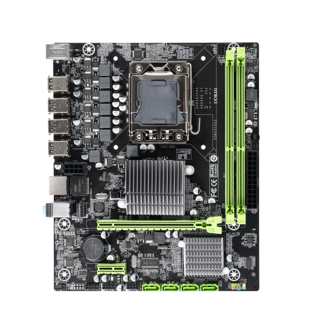 Пользовательская материнская плата X58 mATX ddr3 1366 RX560/570/460/470/580/480 с поддержкой графики