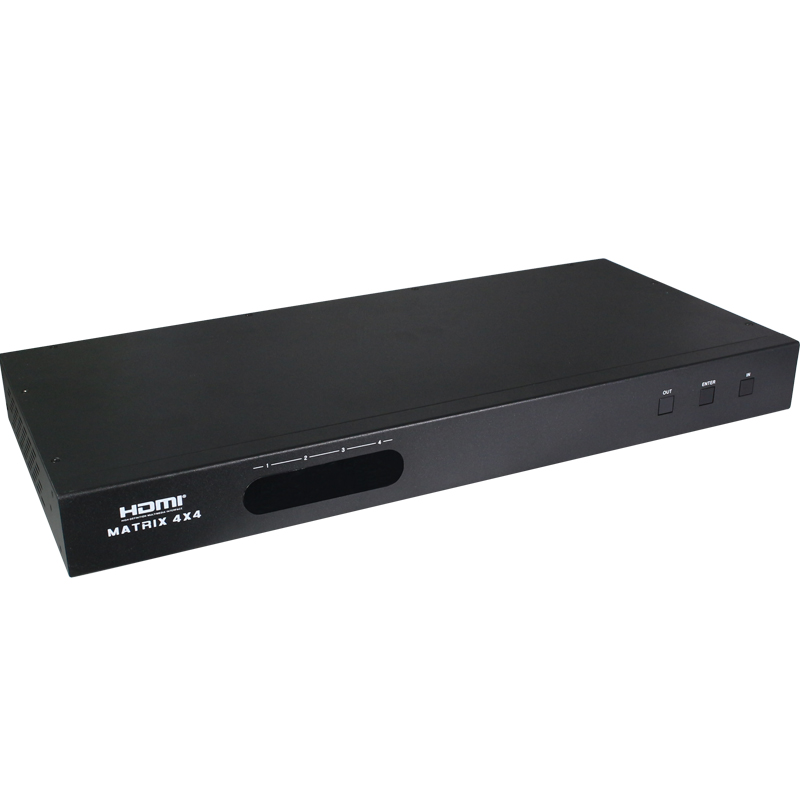 Домашний кинотеатр 4x4 HDMI матрица с одновременными выходами CAT и HDMI POE