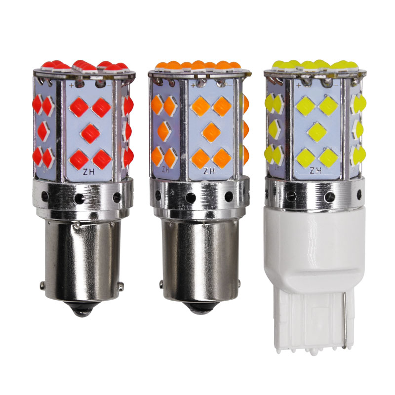 Can-bus 1156 3030 35SMD BA15S 3156 T20 7440 Светодиодная Поворотная сигнальная лампа без ошибки 1000Lm желтый красный S25 P21W BAU15S