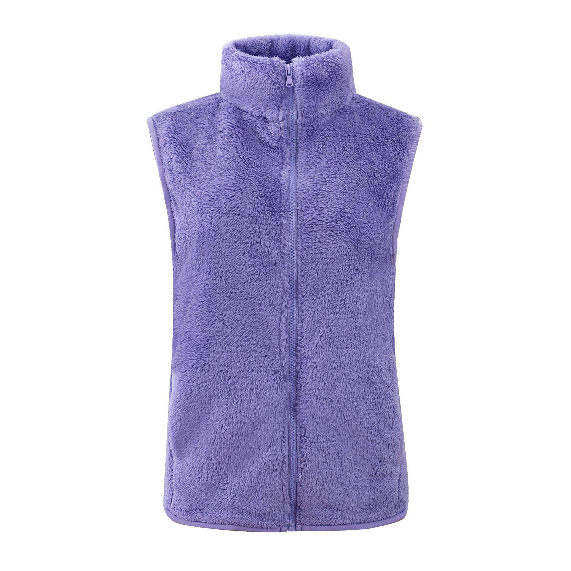 NO MOQ ladies sleeveless winter warm outwear 100% polyester women polar fleece vest