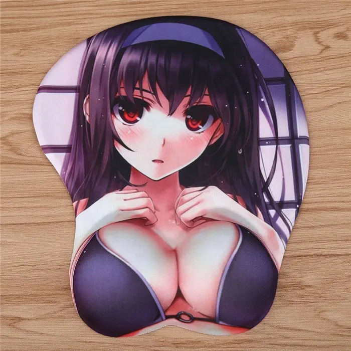 HX мягкий силиконовый коврик для мыши на запястье с эффектом аниме, сексуальная девушка, полная фотография, на заказ