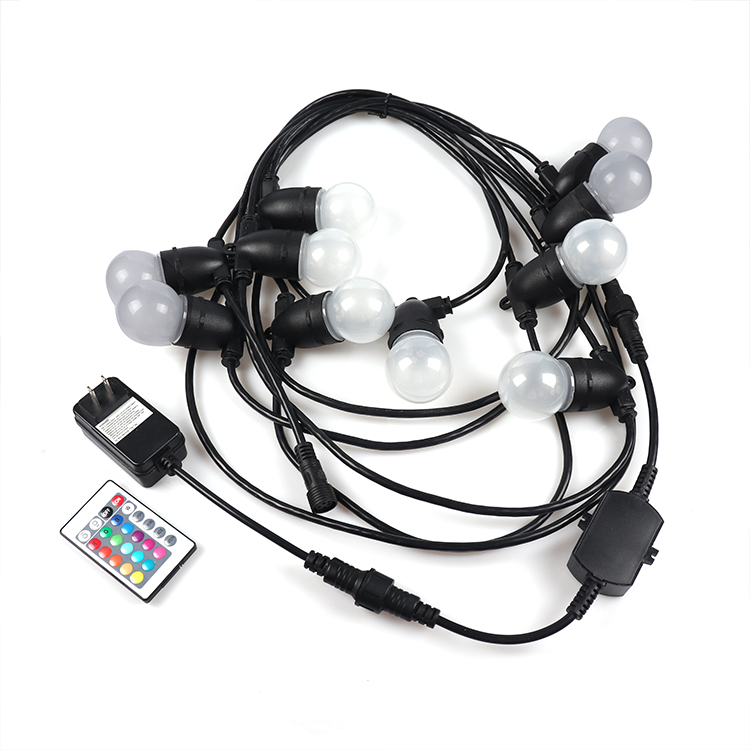 Christmas LED lighting RGB S14 solar bulb outdoor waterproof garden patio bistro decoration led string light