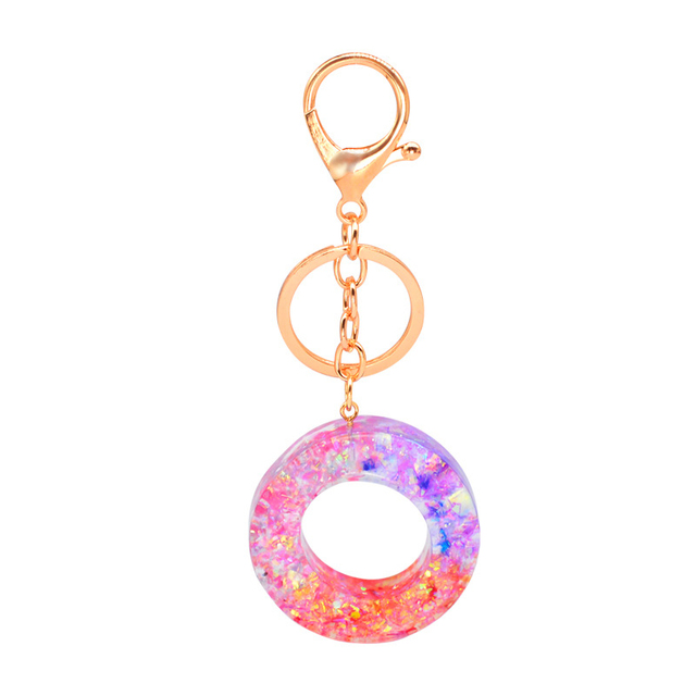 Cute Acrylic Keychains 26 English Letter Pendant Key Chain Ring Charm Glitter Keyring Bag Gift Luxury Couple Jewelry Accessories