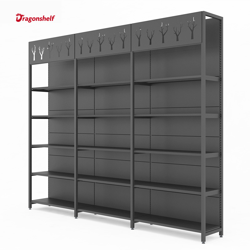 Dragonshelf производство тяжелых холоднокатаный стальной стеллаж для супермаркета гондолы стеллажи для супермаркетов