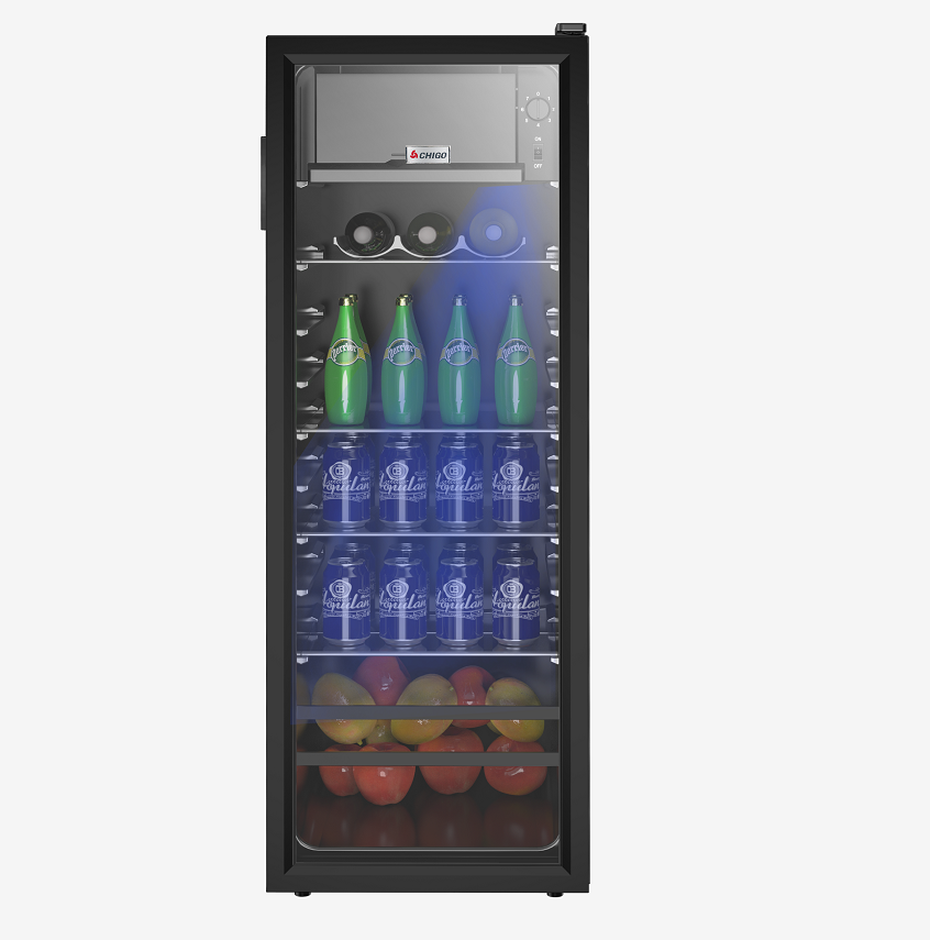 DRINKS CABINET / GLASS DOOR FRIDGE - MINI GLASS DOOE REFRIGERATOR --SC-138