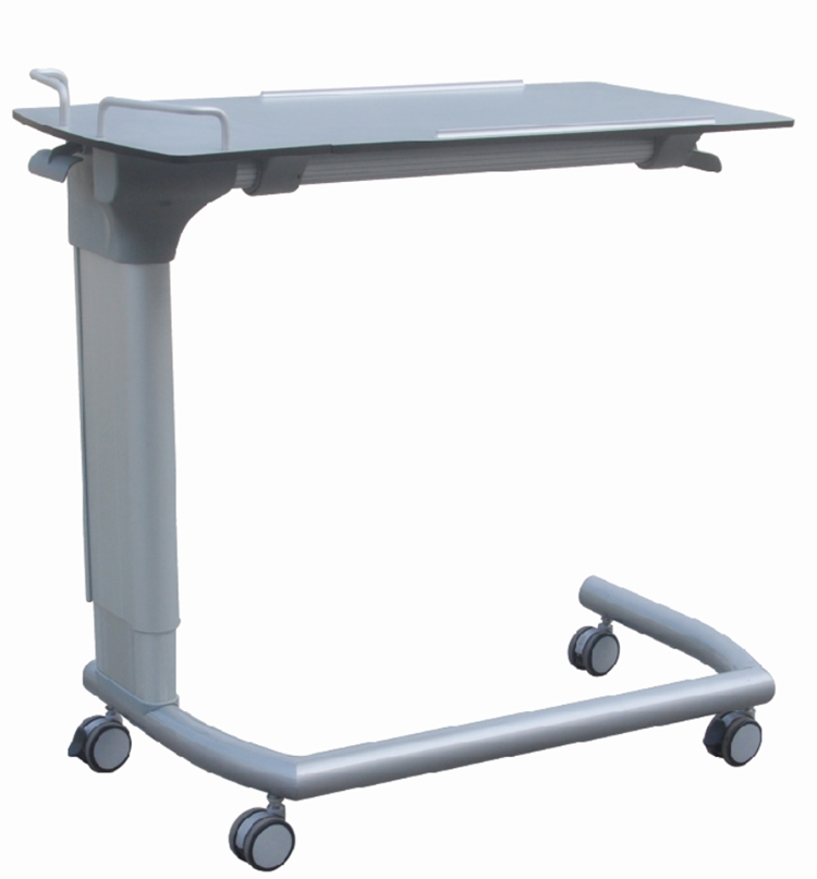 hospital and clinical used over bed table with tilting table board