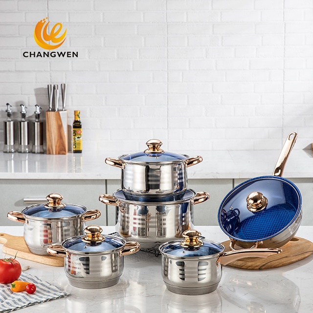 De marmites de Batterie de cuisine en achier inoxydable marmites cuisine