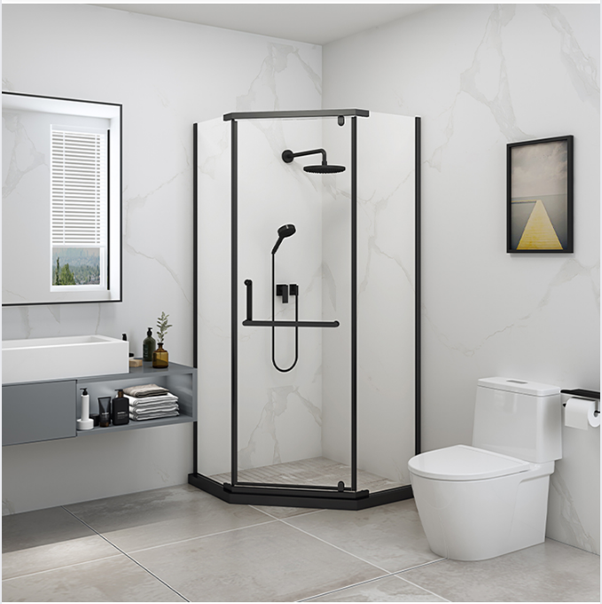 high quality straight tempered home 8mm explosion proof Glass sliding straight shower room