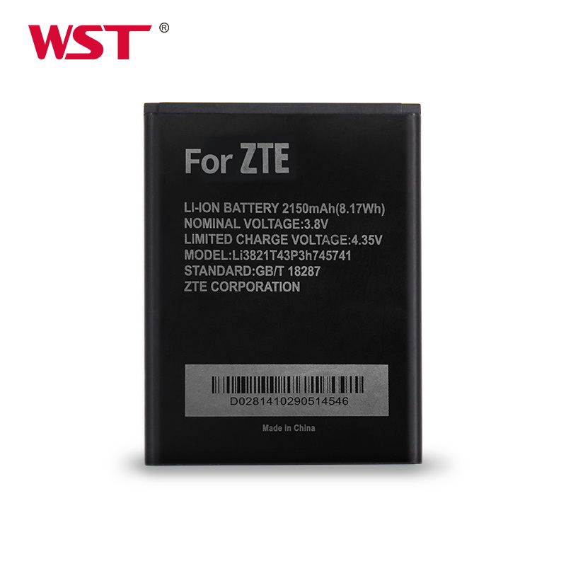OEM WST factory 3,8 V 2150mah Оригинальный аккумулятор для мобильного телефона zte L5