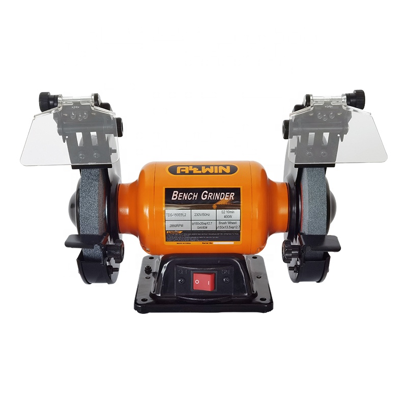 6 inches corded power tool benchtop grinder steel base bench grinder with LED light