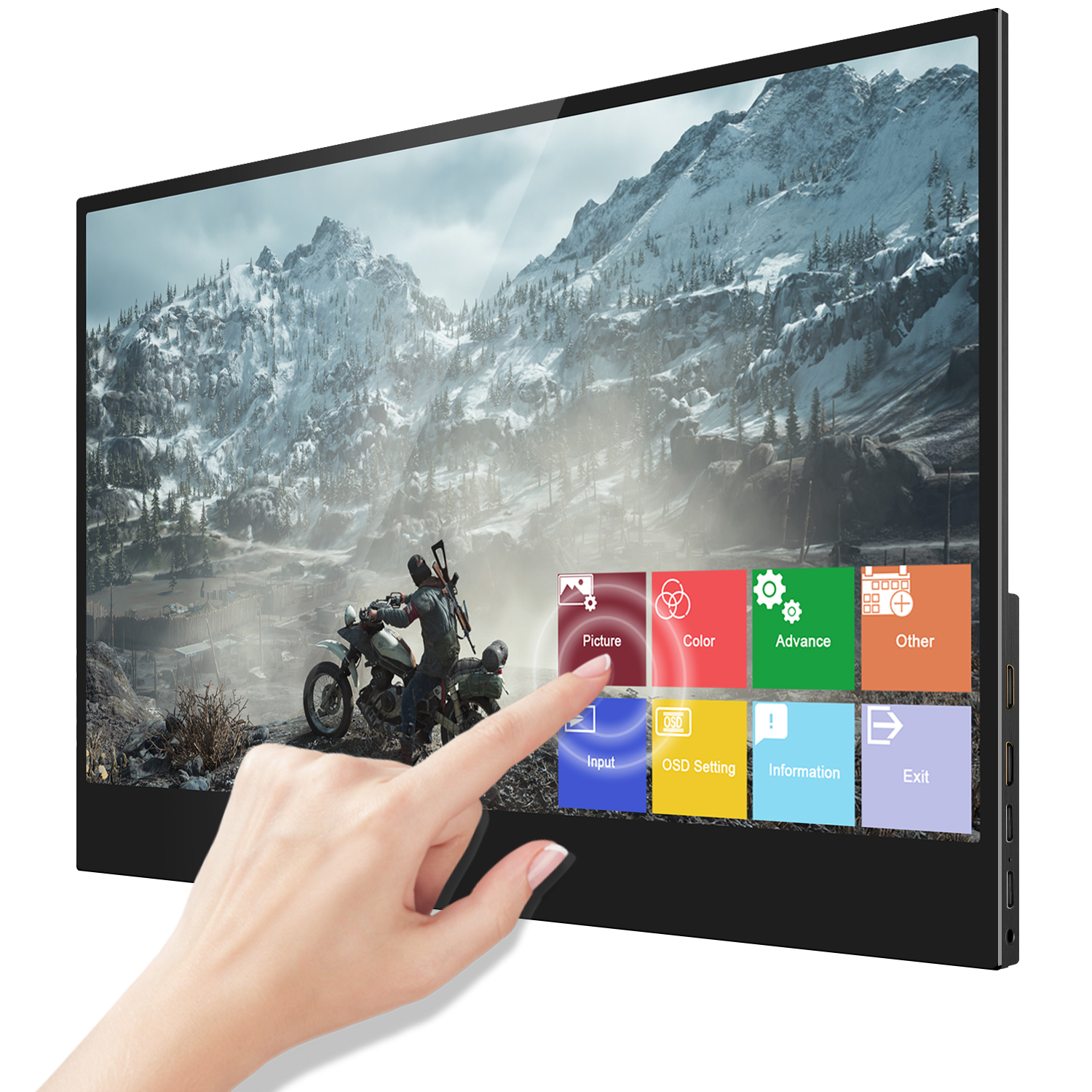 Sibolan 4k Портативный сенсорный экран ЖК-монитор с usb c и сенсорным OSD для ноутбука ПК PS4 android смартфона