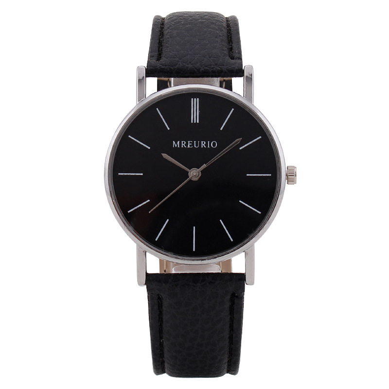 New Nordic Simple Fashion Big Dial Men's Watch Student's Belt Quartz Watch Factory Wholesale
