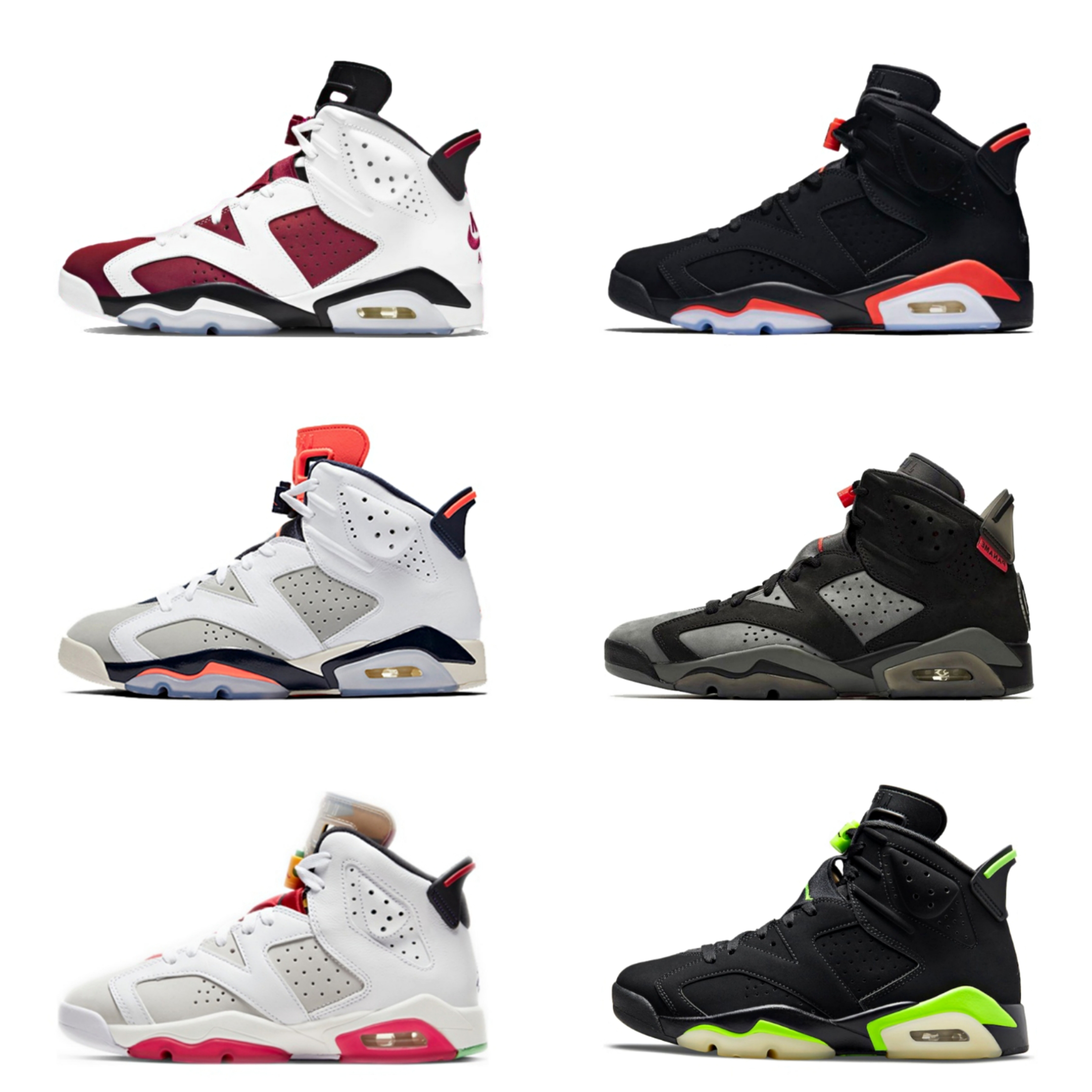 Кроссовки 2021 Nike Air Jordan 6 Ретро "Carmine" унисекс Air Jordan 6 кроссовки для мужчин Спортивная обувь Nike