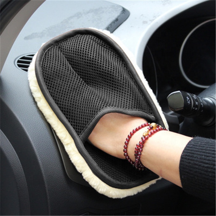 25*17cm Automotive Car Cleaning Gloves Wool Soft Car Washing Gloves