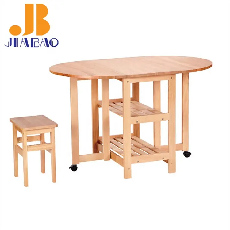 Custom stylish small extendable space saving wooden carving dining table set