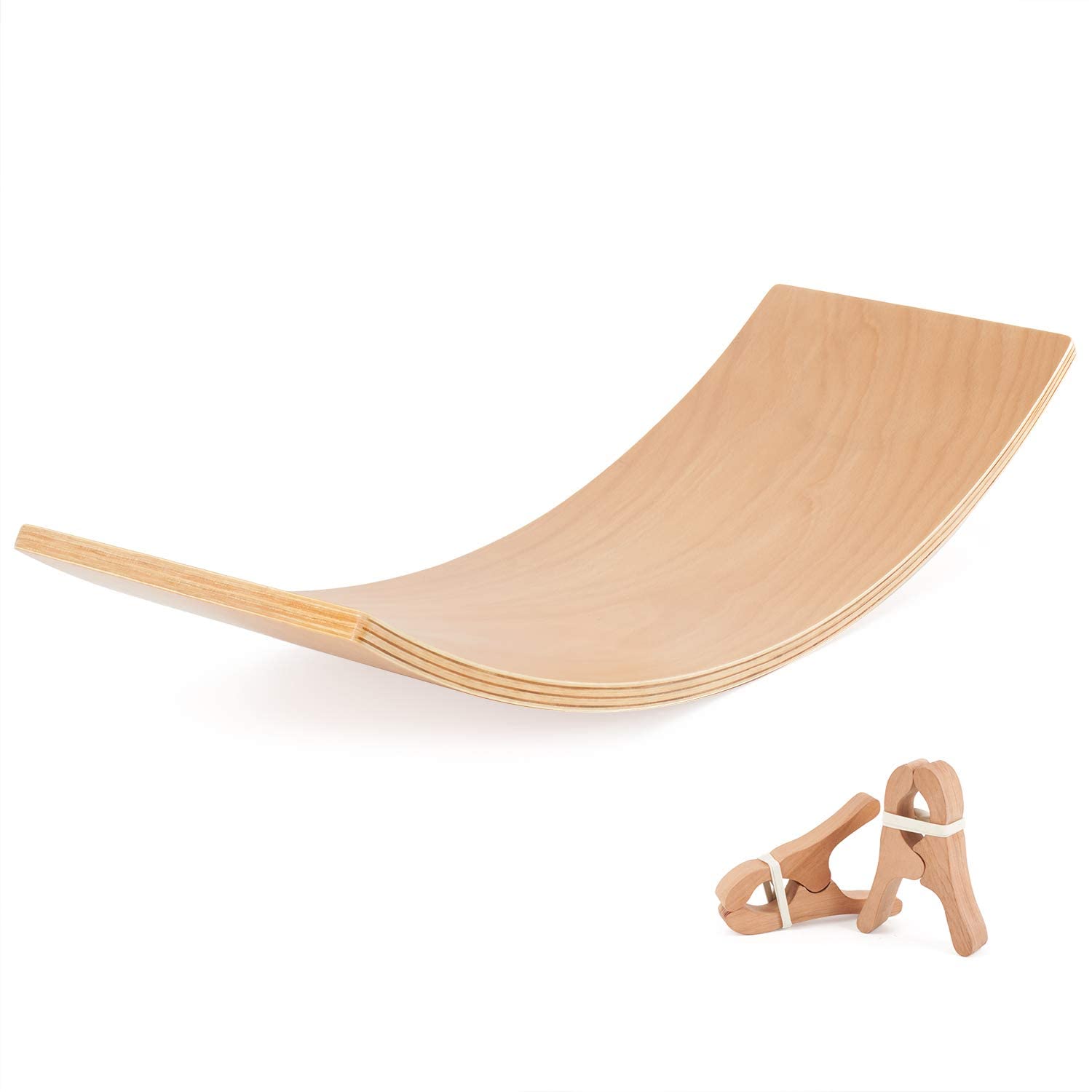 Winning New Design Wholesale Wooden Curved Kids Balance Board Children toys