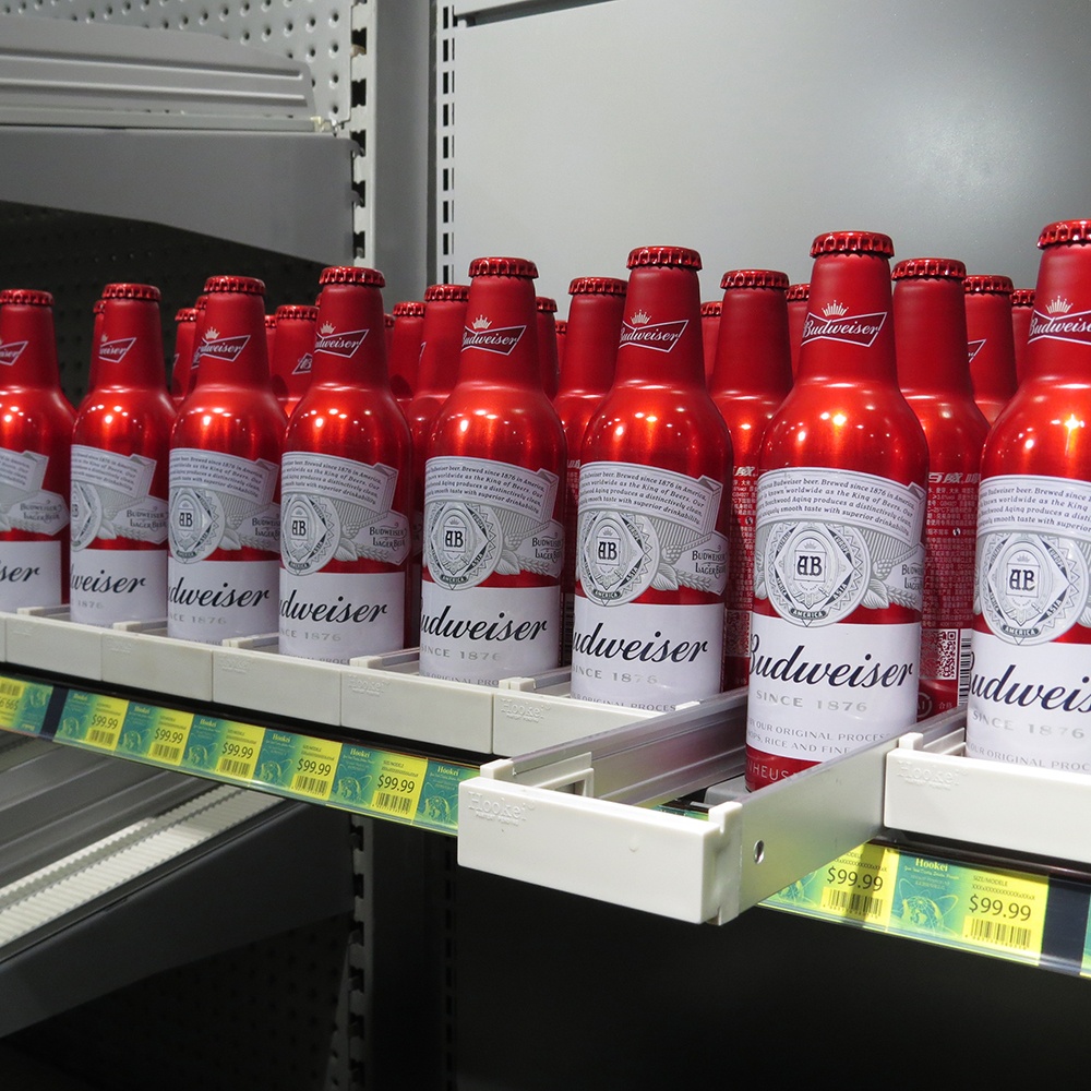Shelf Management Beverage Display System Bottle Beverage Display Facer Smart Puller