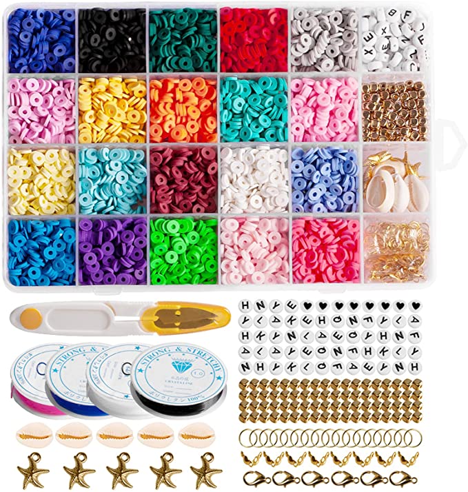 4000 шт Ассорти глиняные шармы-подвески с бусинами Diy Kit полимерные глиняные бусины для изготовления ювелирных изделий