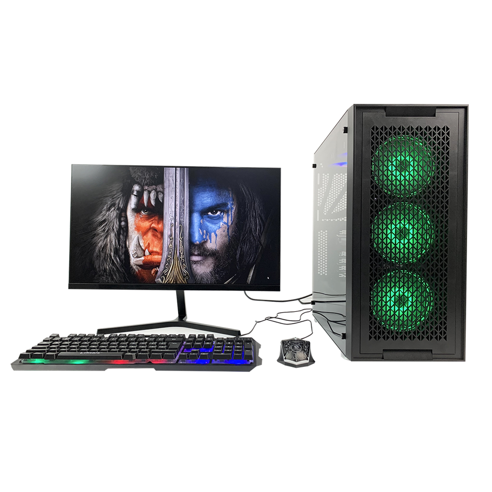 Gaming computer case desktop 240 water-cooled side transparent glass keyboard mouse computer case