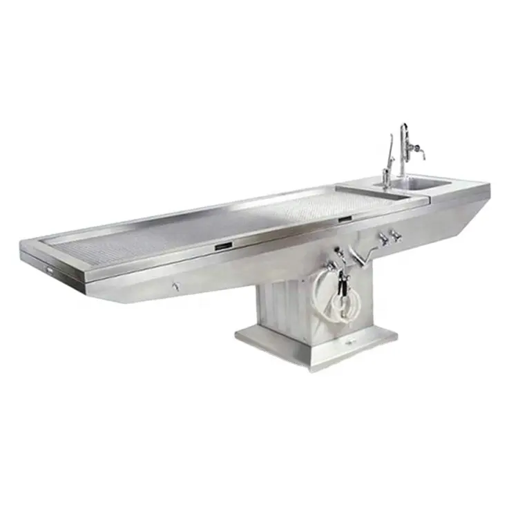 Stainless steel autopsy table