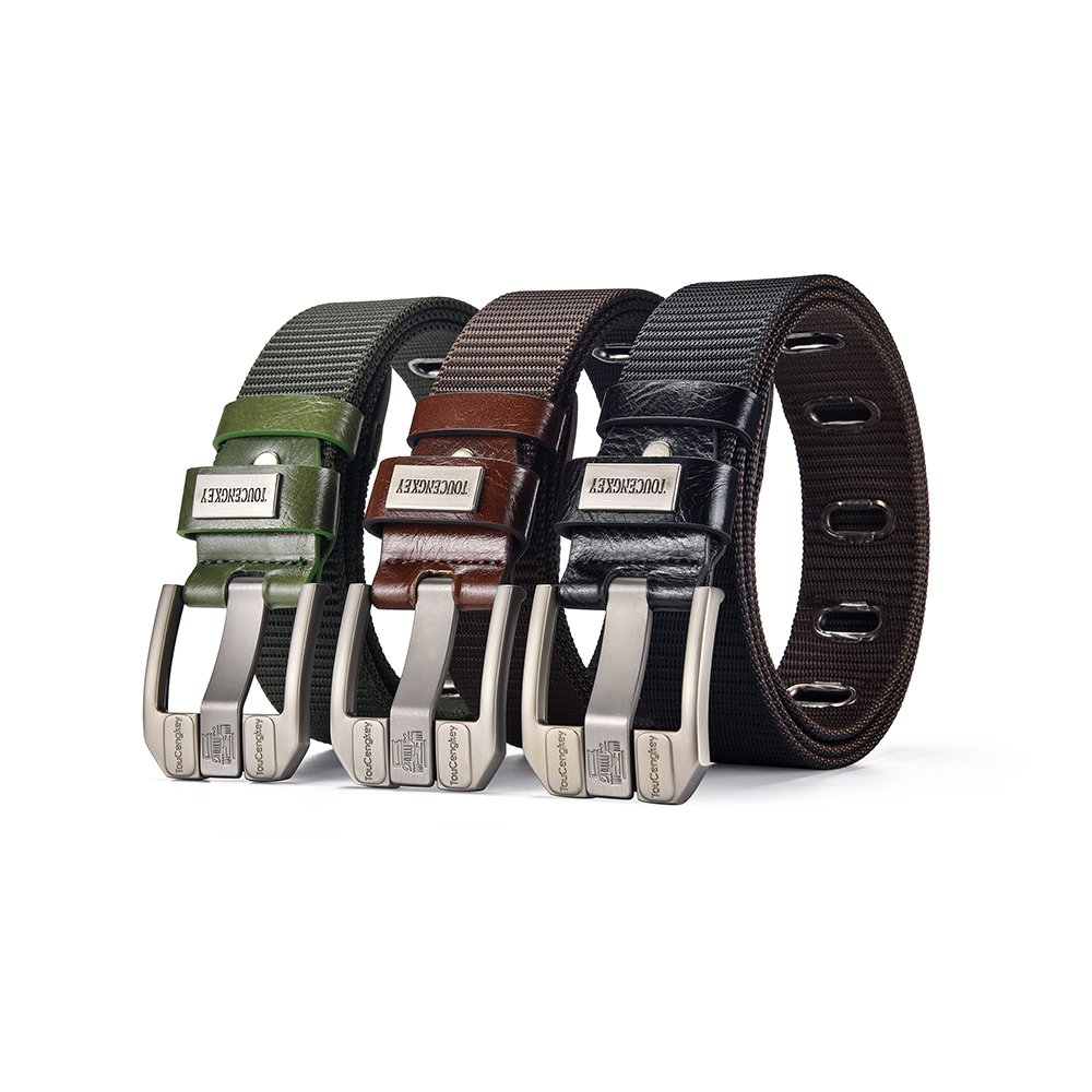 Custom canvas belt eyelets hot sale quality canvas ratchet belts