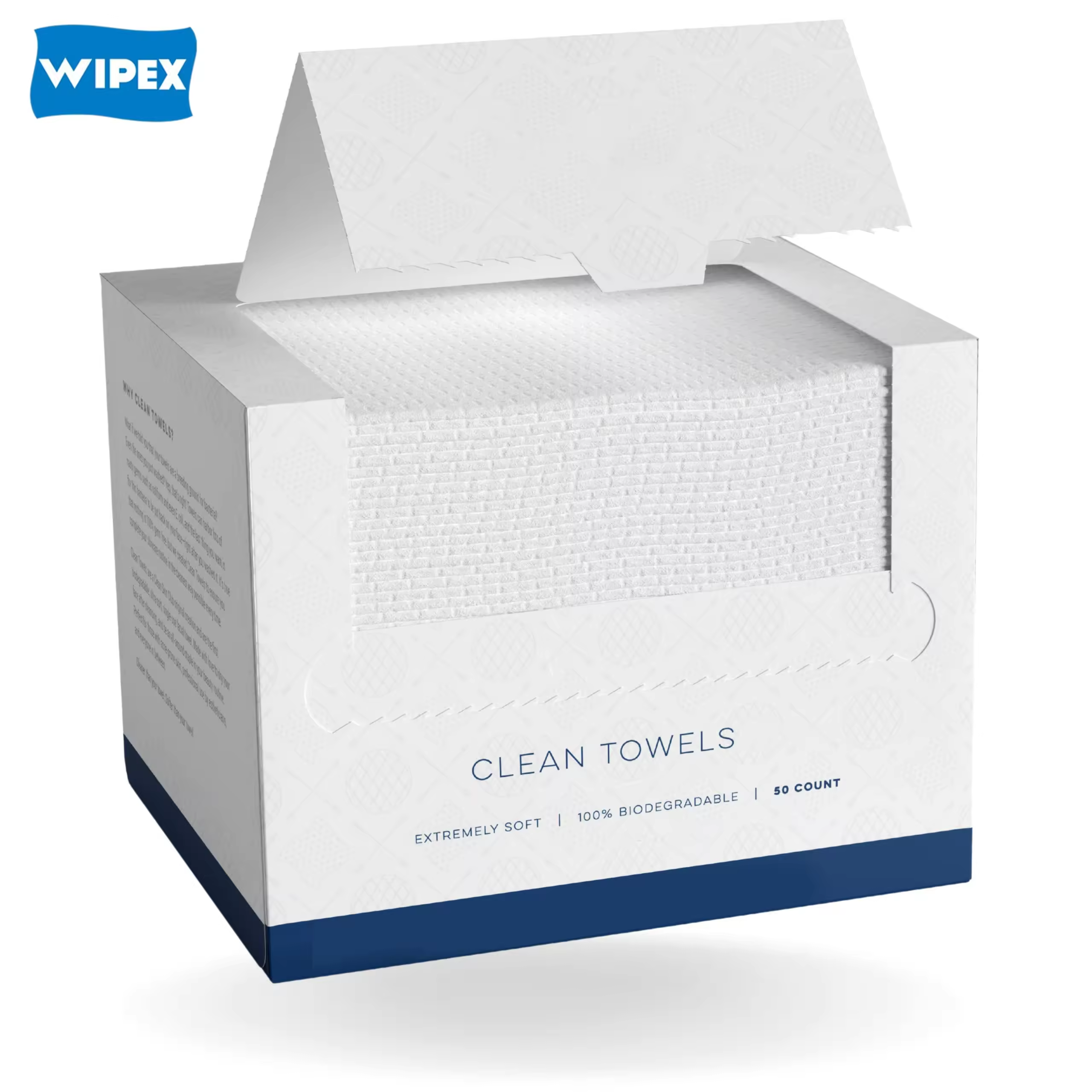 Clean Skin Club Makeup Remover Dry Wipes Facial Wash Cloth Disposable Face Towel
