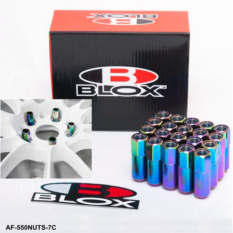Blox Кованые 7075 Алюминиевые гоночные гайки P 1,25 или 1,5, L :60 мм для Nissan Subaru Автомобильные Колесные гайки AF-550NUTS-7C