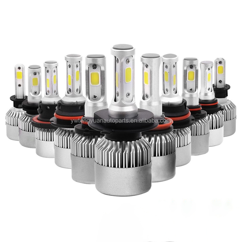 High Power S2 cob 9004 9005 9006 9007 H1 H3 H4 H7 H11 H13 8000lm led headlights for car H4