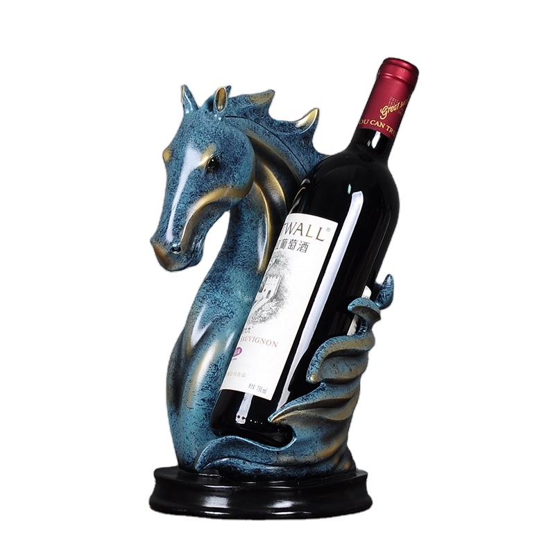 Resin horse wine bottle holder,animal wine bottle holders,decorative wine bottle holders