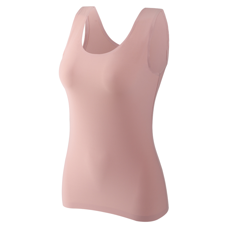 2021 Camisole Halter популярный стиль нейлон женский дизайн взрослый Топ высокая эластичность большой размер розовый классический однотонный длинный