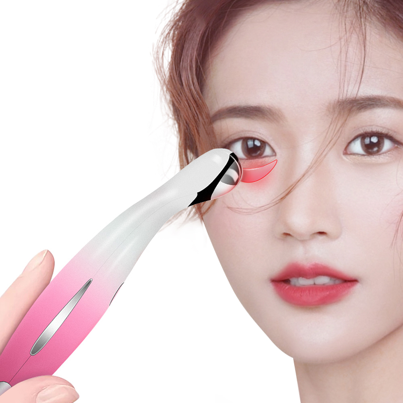 Trending Product RF Eye Massager Hot and Cold Warm Massage and Vibration Beauty Thin Face Red Blue Light Therapy Eye Massager Pe