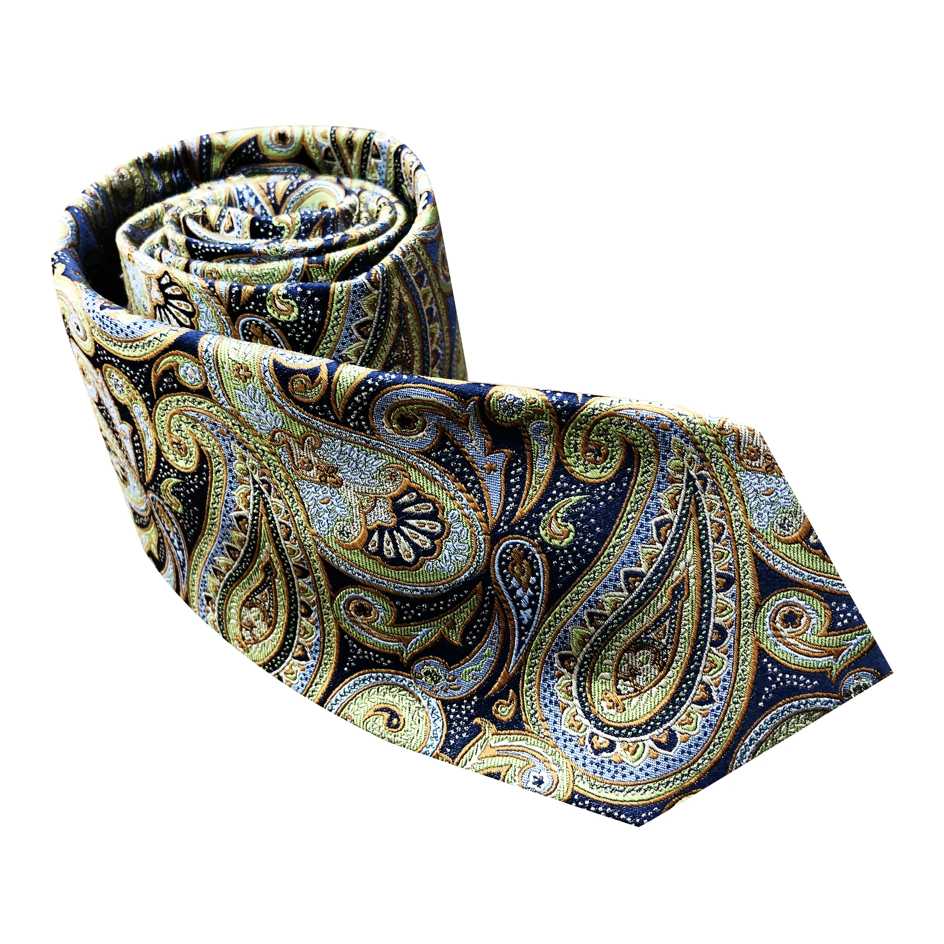Design Luxury Men's Paisley Neckties High Quality Customized Logo Jacquard Woven Silk Neck Tie Cravat For Men